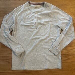The Normal Brand Light Gray Long Sleeve Henley